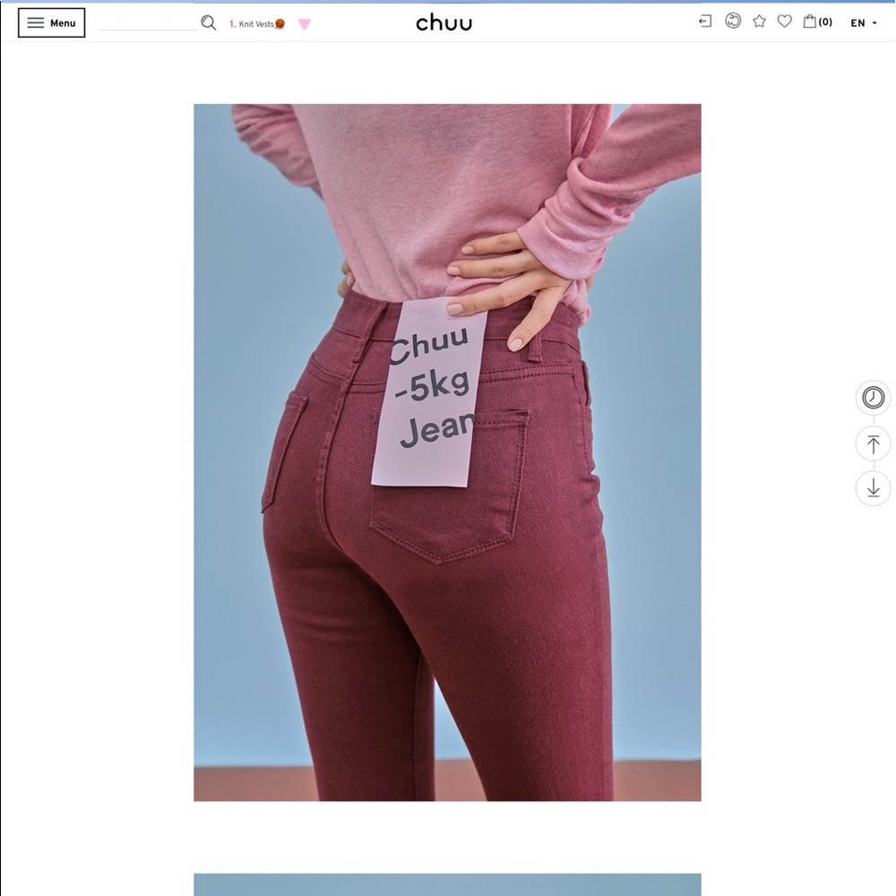 Chuu -5kg skinny jeans wine